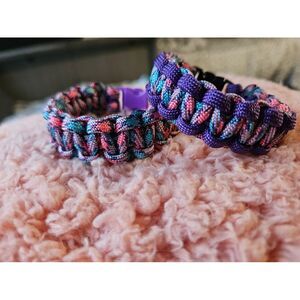 Handmade paracord bracelets size 6.5"‎ purple new